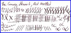 Rare! Conway Stewart 300m, Red Mottled Hard Rubber, Springy, 14k Medium Nib