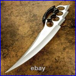 Rare Custom Handmade D2 Steel Blade Hunting Bowie Knife Full Tang Fixed Blade