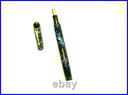 Rare ESTERBROOK RELIEF No 2 L Blue Marbled Fountain Pen 14ct OBB Nib