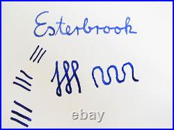 Rare ESTERBROOK RELIEF No 2 L Blue Marbled Fountain Pen 14ct OBB Nib