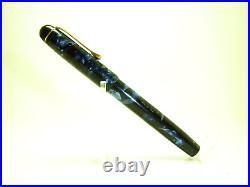 Rare ESTERBROOK RELIEF No 2 L Blue Marbled Fountain Pen 14ct OBB Nib