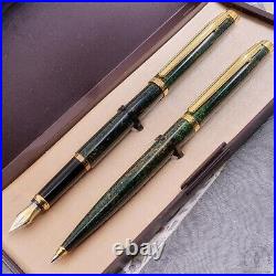 Rare Elysee Lyric Green GT Ballpoint & Fountain Pen Nib M Nib Germany c1995