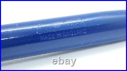 Rare! Esterbrook Sj, Solid Blue, 14k Relief Medium Nib, Made In England