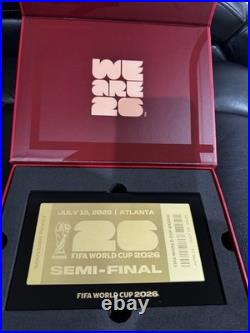 Rare Fifa Semi Final Atlanta Souvenir Golden Ticket Plus Notepad And Pen