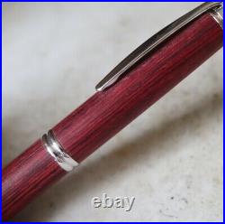 Rare Fountain Pen Pilot Capless in Red Birch Wood 14K Gold Nib Large