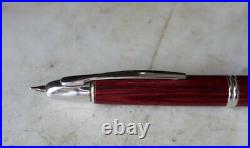 Rare Fountain Pen Pilot Capless in Red Birch Wood 14K Gold Nib Large