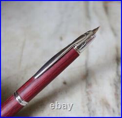 Rare Fountain Pen Pilot Capless in Red Birch Wood 14K Gold Nib Large