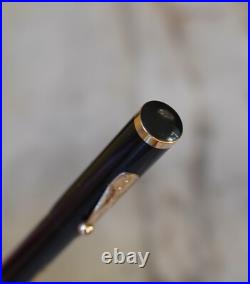Rare Fountain Pen Waterman 55 Lever in Black Ebonite Solid 18 Cts Gold Nib