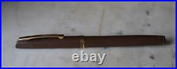 Rare Fountain Pen Waterman Concorde in Brown Brushed Resin- Solid 18K Gold Nib
