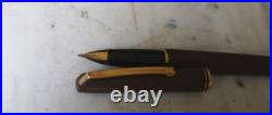 Rare Fountain Pen Waterman Concorde in Brown Brushed Resin- Solid 18K Gold Nib