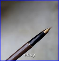 Rare Fountain Pen Waterman Concorde in Brown Brushed Resin- Solid 18K Gold Nib