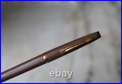 Rare Fountain Pen Waterman Concorde in Brown Brushed Resin- Solid 18K Gold Nib