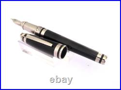 Rare Fountain Pen of Prestige S. T. Dupont Olympio XL Black Chinese Lacquer MX663