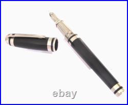 Rare Fountain Pen of Prestige S. T. Dupont Olympio XL Black Chinese Lacquer MX663