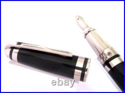 Rare Fountain Pen of Prestige S. T. Dupont Olympio XL Black Chinese Lacquer MX663