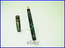 Rare German 1930´s WAFCO Wafconia Blue Flaked Fountain Pen Flexy 14ct F Nib