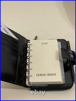 Rare Giorgio Armani Vintage 2000 Agenda Wallet Brand New With Pen