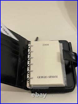 Rare Giorgio Armani Vintage 2000 Agenda Wallet Brand New With Pen