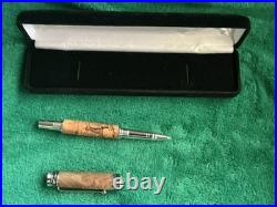 Rare Handmade Exotic Made Sierra Vista Style, Spalted Maple Wood Rollerball Pen