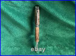 Rare Handmade Exotic Made Sierra Vista Style, Spalted Maple Wood Rollerball Pen