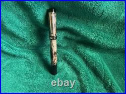Rare Handmade Exotic Spalted Wood Fountain Pen With Ink & Cartridge
