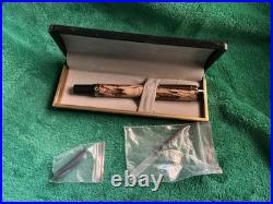 Rare Handmade Exotic Spalted Wood Fountain Pen With Ink & Cartridge
