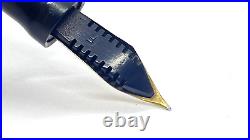 Rare! Hycrest Pen, Black & Pearl, Semi Flex 14k Fine Nib, For German Market