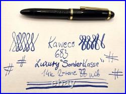 Rare KAWECO 683 Sonderklasse Fountain Pen- 14k BB Nib- Restored- Piston- Germany