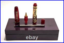 Rare! Krone Scepter Czar Red & Gold Rollerball Pen And Box (no Papers)