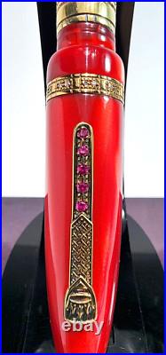 Rare! Krone Scepter Czar Red & Gold Rollerball Pen And Box (no Papers)