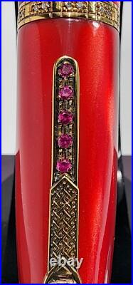 Rare! Krone Scepter Czar Red & Gold Rollerball Pen And Box (no Papers)