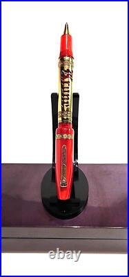 Rare! Krone Scepter Czar Red & Gold Rollerball Pen And Box (no Papers)
