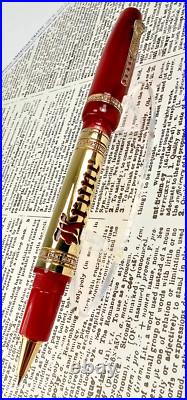 Rare! Krone Scepter Czar Red & Gold Rollerball Pen And Box (no Papers)