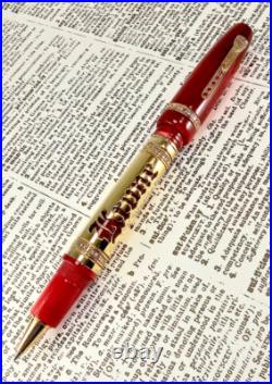 Rare! Krone Scepter Czar Red & Gold Rollerball Pen And Box (no Papers)