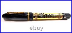 Rare! Krone Scepter Graphyte Black & Gold Rollerball Pen And Pouch (no Papers)