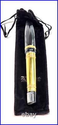 Rare! Krone Scepter Graphyte Black & Gold Rollerball Pen And Pouch (no Papers)