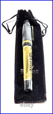Rare! Krone Scepter Graphyte Black & Gold Rollerball Pen And Pouch (no Papers)