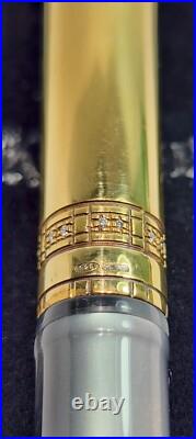 Rare! Krone Scepter Graphyte Black & Gold Rollerball Pen And Pouch (no Papers)