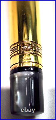 Rare! Krone Scepter Graphyte Black & Gold Rollerball Pen And Pouch (no Papers)