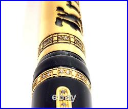 Rare! Krone Scepter Graphyte Black & Gold Rollerball Pen And Pouch (no Papers)