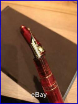 Rare Limited sailor Pro gear realo Ruby Red fountain pen nib 21K F/s set box JP