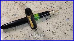 Rare MINT PELIKAN 140 BLACK Fountain Pen- 14C 585 Nib- Used