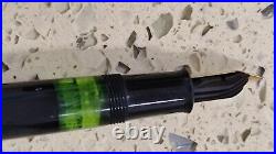 Rare MINT PELIKAN 140 BLACK Fountain Pen- 14C 585 Nib- Used