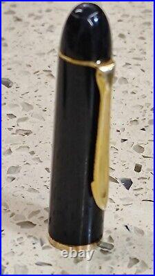 Rare MINT PELIKAN 140 BLACK Fountain Pen- 14C 585 Nib- Used