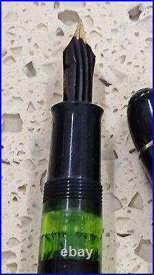 Rare MINT PELIKAN 140 BLACK Fountain Pen- 14C 585 Nib- Used