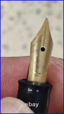 Rare MINT PELIKAN 140 BLACK Fountain Pen- 14C 585 Nib- Used