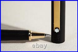 Rare MONTBLANC SL Triple Star Rollerball PEN in Black & Gold with new refill