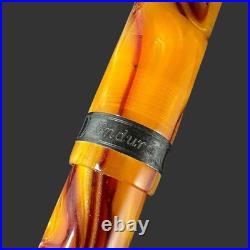 Rare Mint New Condition Endur Vintage Conklin Orange Pearlized Ball Point Pen