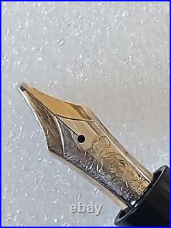 Rare Montblanc, 146 Celluloid, from 1950's Fountain pen, 14C, BB Gold Nib