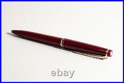Rare Montblanc Lever Ballpoint Pen N° 28 IN Wine Red & Gold With New Mine